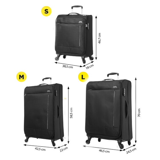 Juego de maletas Travel Lite - Negro image number 2